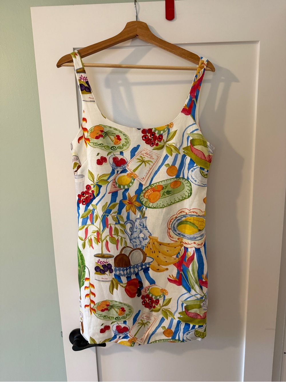 Farm Rio Off-White Fresh Table Euroflax™ Premium Linen Mini Dress - Picture 2 of 6
